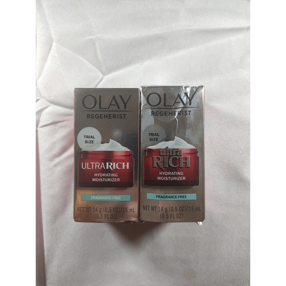 2 Pk Olay Regenerist Ultra Rich Hydrating Moisturizer 0.5 FL Oz BRAND Trial Size